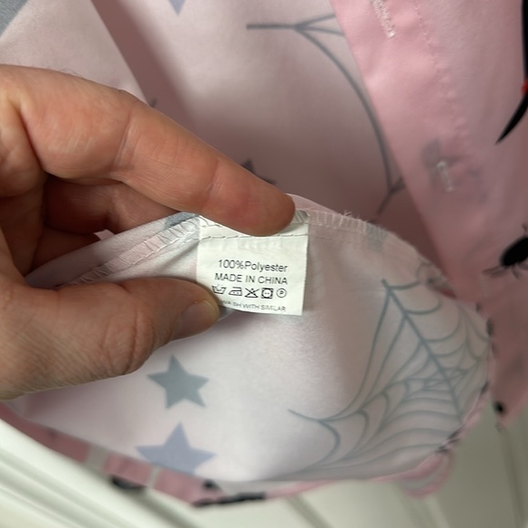 Pink Halloween Button Up Short Sleeve - Picture 4 of 5